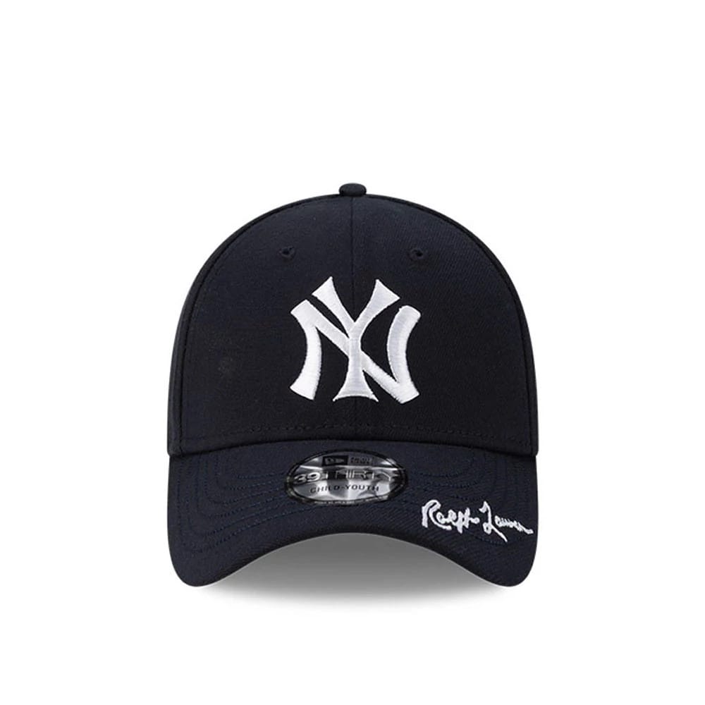 This is a New York Yankees Youth Ralph Lauren x MLB Navy 39THIRTY Stretch Fit Cap 3