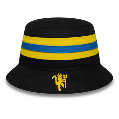 This is a Manchester United FC Stripe Black Bucket Hat 2