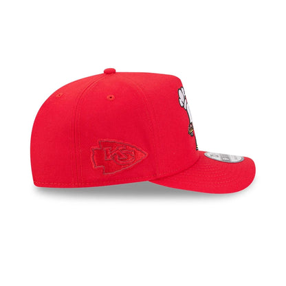Pictured is this NFL Cartoon Kansas City Chiefs 9FIFTY A-Frame Snapback cap in red. 6