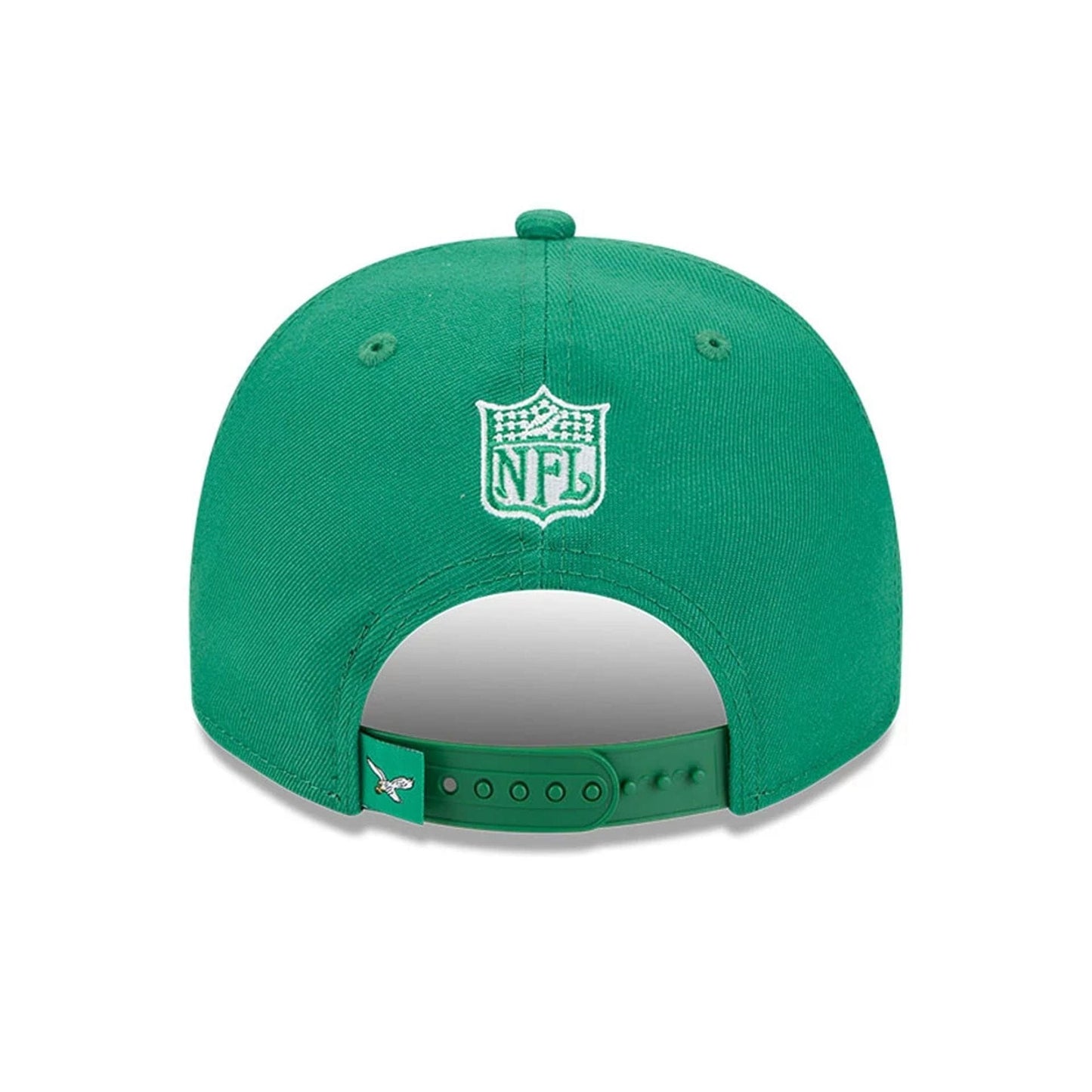 Pictured is this NFL Cartoon Philadelphia Eagles 9FIFTY A-Frame Snapback cap in dark green. 7