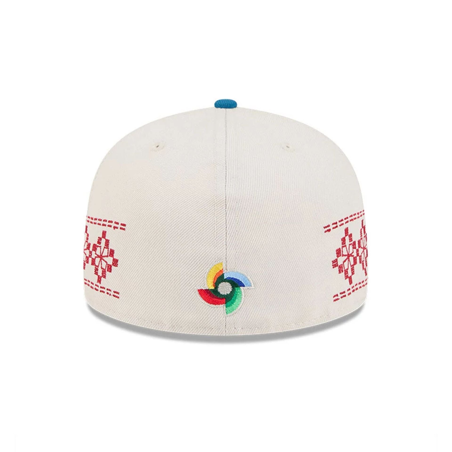 Pictured is this World Baseball Classic Latin Embroidery Puerto Rico 59FIFTY Fitted cap in light beige. 7