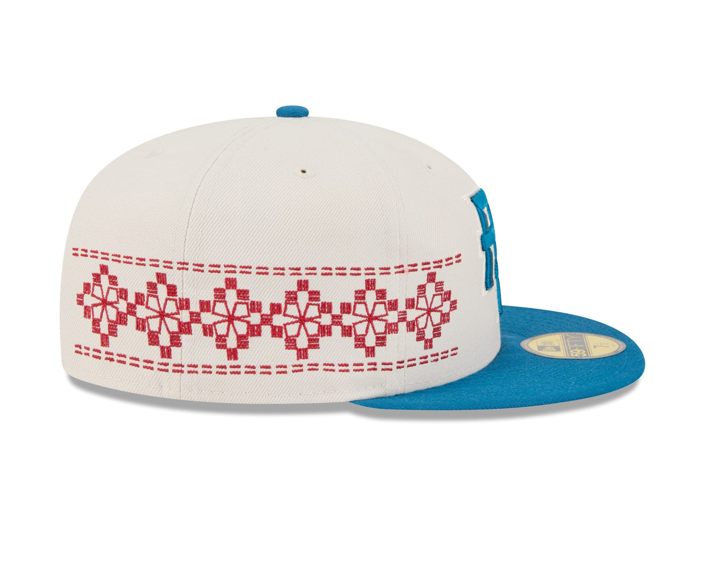 Pictured is this World Baseball Classic Latin Embroidery Puerto Rico 59FIFTY Fitted cap in light beige. 6