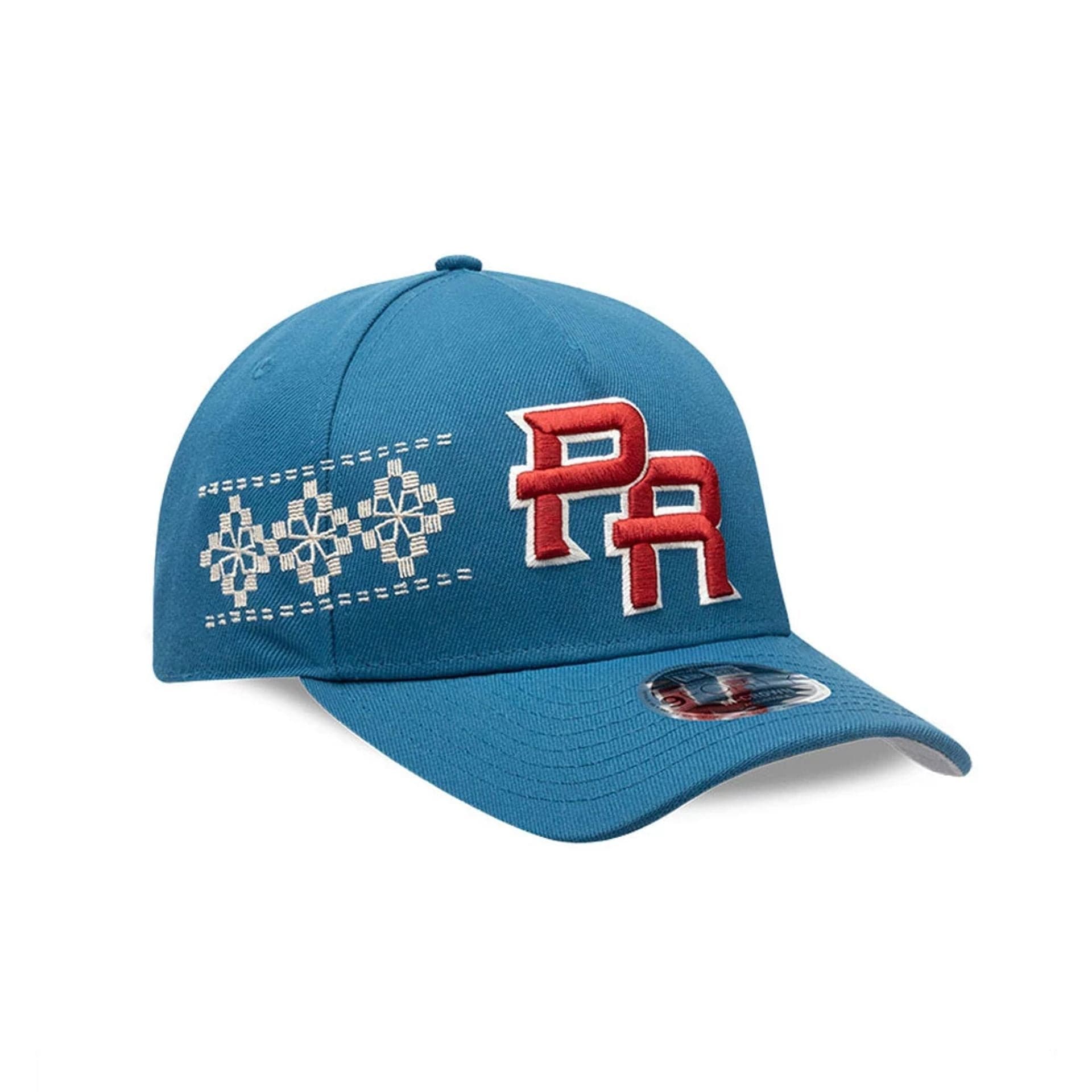 Pictured is this World Baseball Classic Latin Embroidery Puerto Rico 9FORTY M-Crown A-Frame cap in blue. 4
