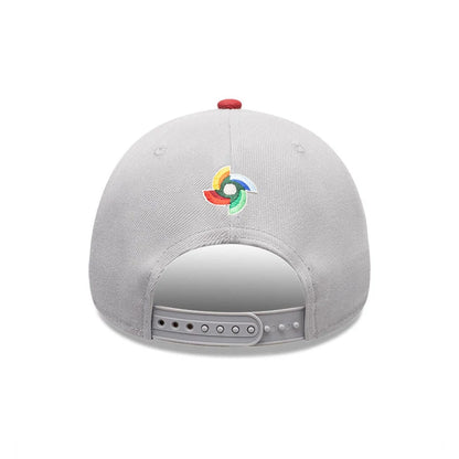 Pictured is this World Baseball Classic Latin Embroidery Dominican Republic 9FORTY M-Crown A-Frame cap in white. 5