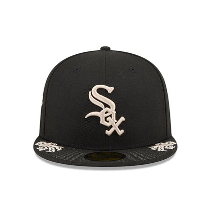 Pictured is this MLB Script Chicago White Sox 59FIFTY Fitted cap in black. 6