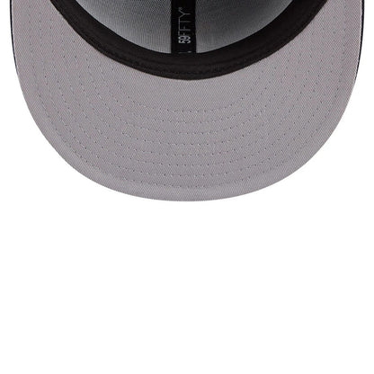 Pictured is this MLB Script Boston Red Sox 59FIFTY Fitted cap in navy. 2