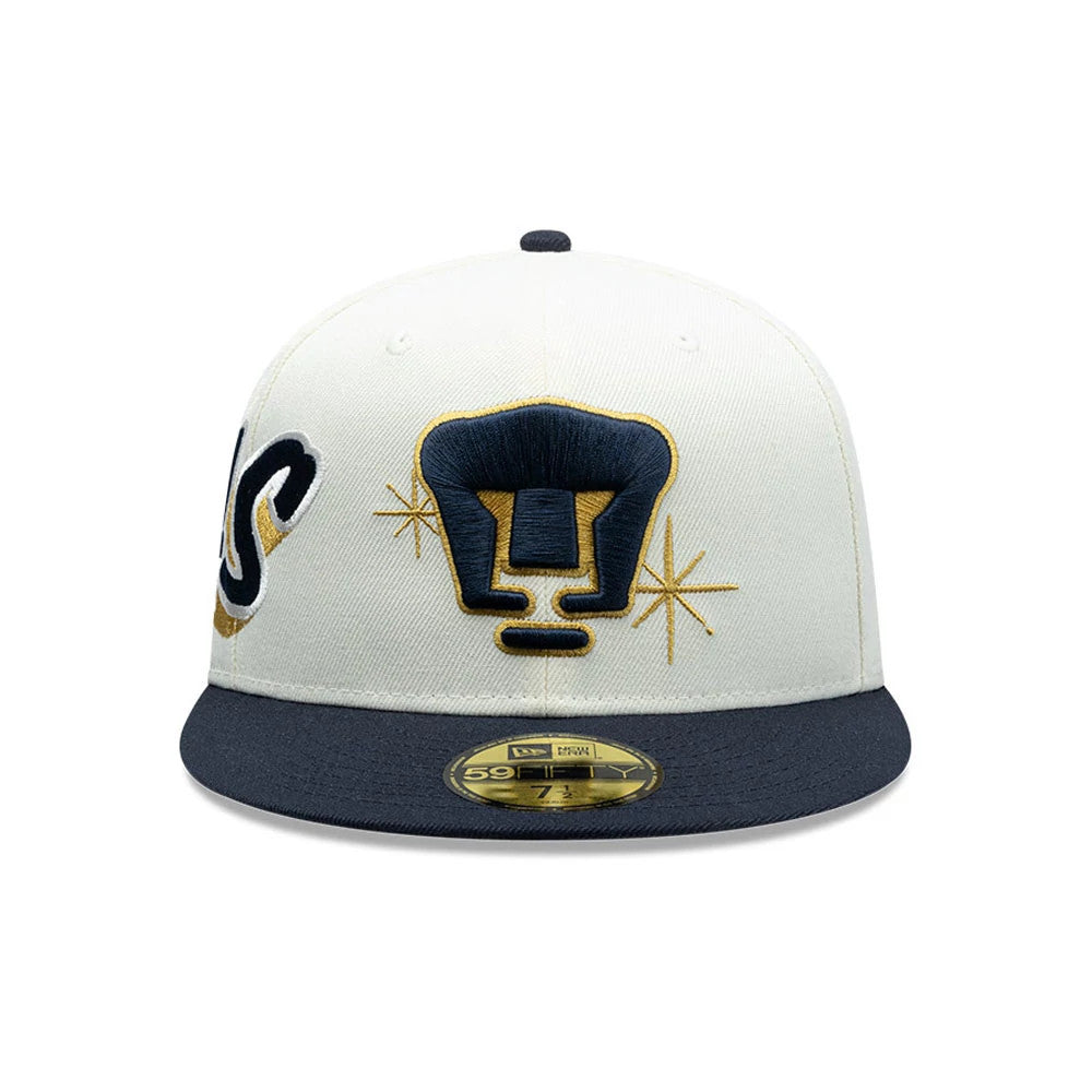 Pictured is this Liga MX Pumas Unam 59FIFTY Fitted cap in white. 2