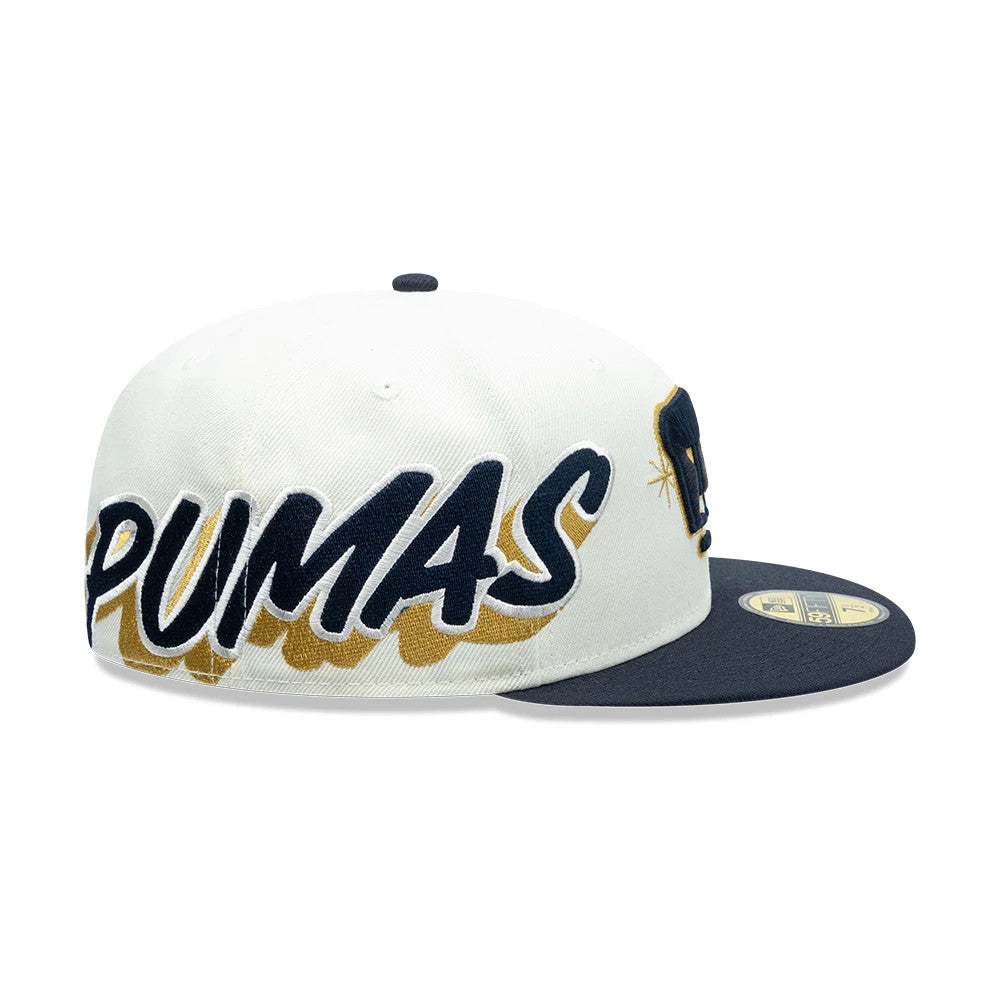 Pictured is this Liga MX Pumas Unam 59FIFTY Fitted cap in white. 4