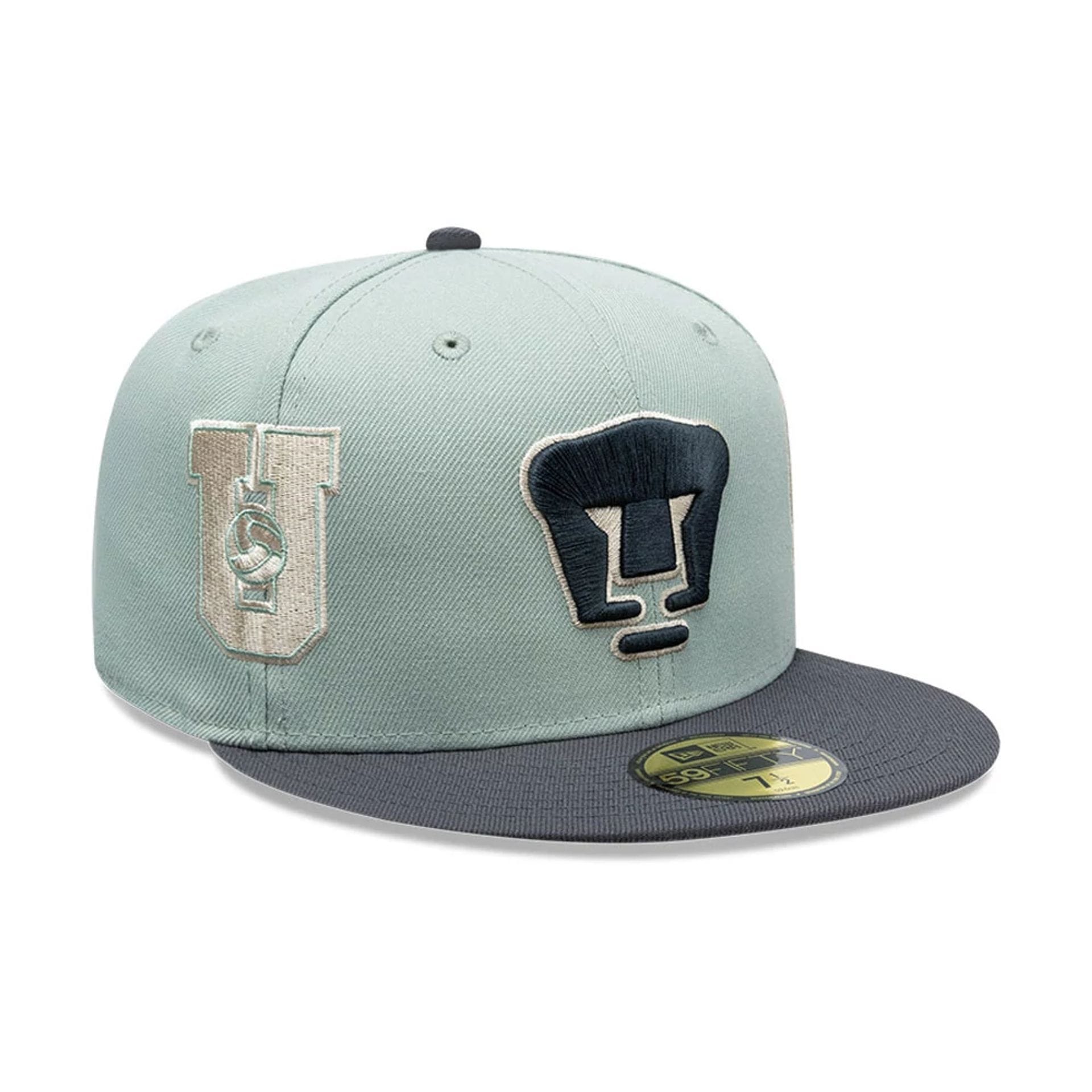 Pictured is this Liga MX Pumas Unam 59FIFTY Fitted cap in pastel green. 4