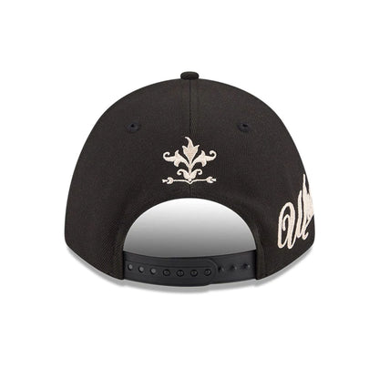 Pictured is this MLB Script Chicago White Sox 9FORTY M-Crown A-Frame Adjustable cap in black. 3