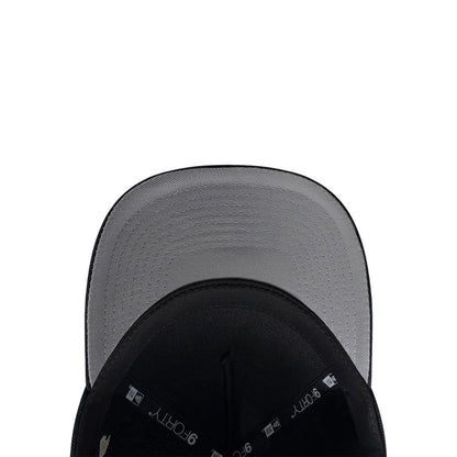 Pictured is this MLB Script Boston Red Sox 9FORTY M-Crown A-Frame Adjustable cap in navy. 2