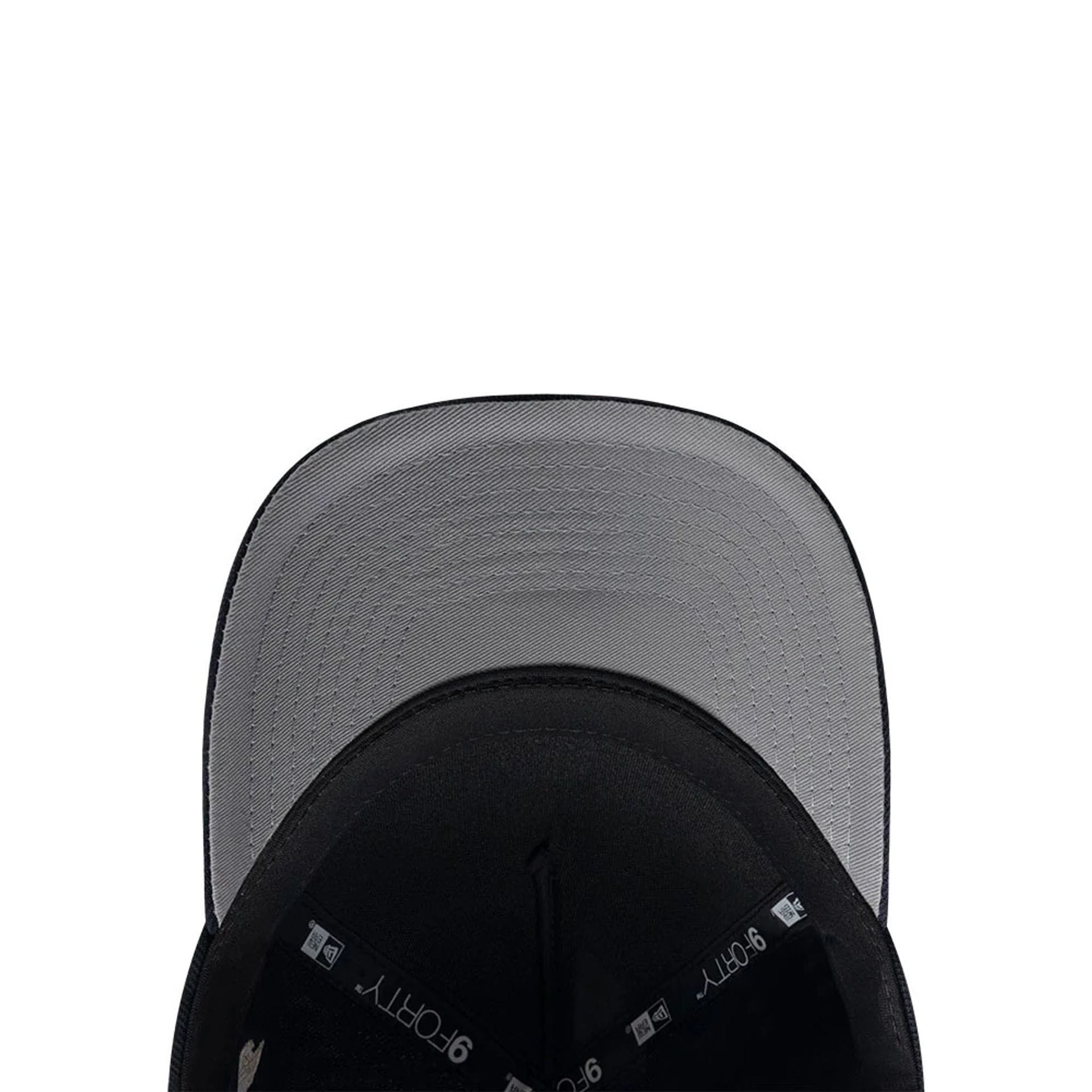 Pictured is this MLB Script Boston Red Sox 9FORTY M-Crown A-Frame Adjustable cap in navy. 2