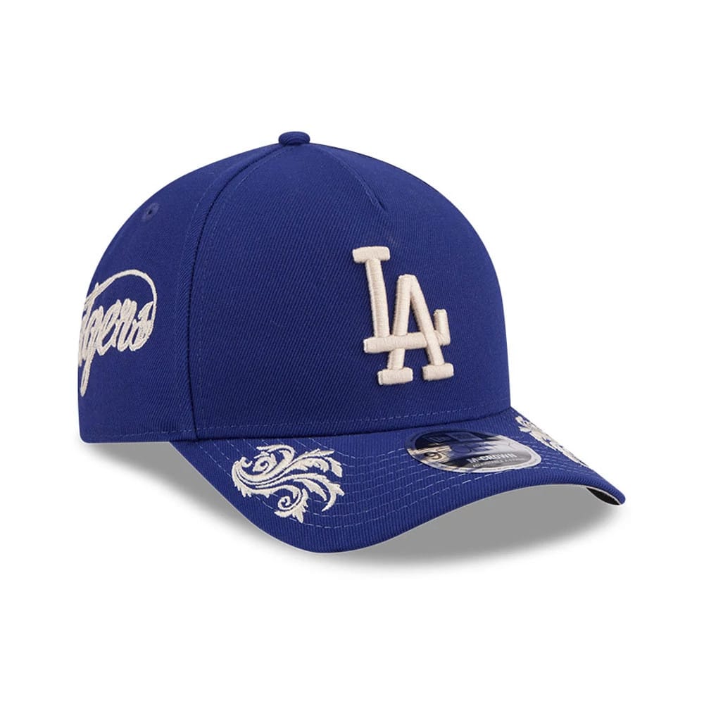 MLB Script LA Dodgers Dark Blue 9FORTY M-Crown A-Frame Cap | NEC EU