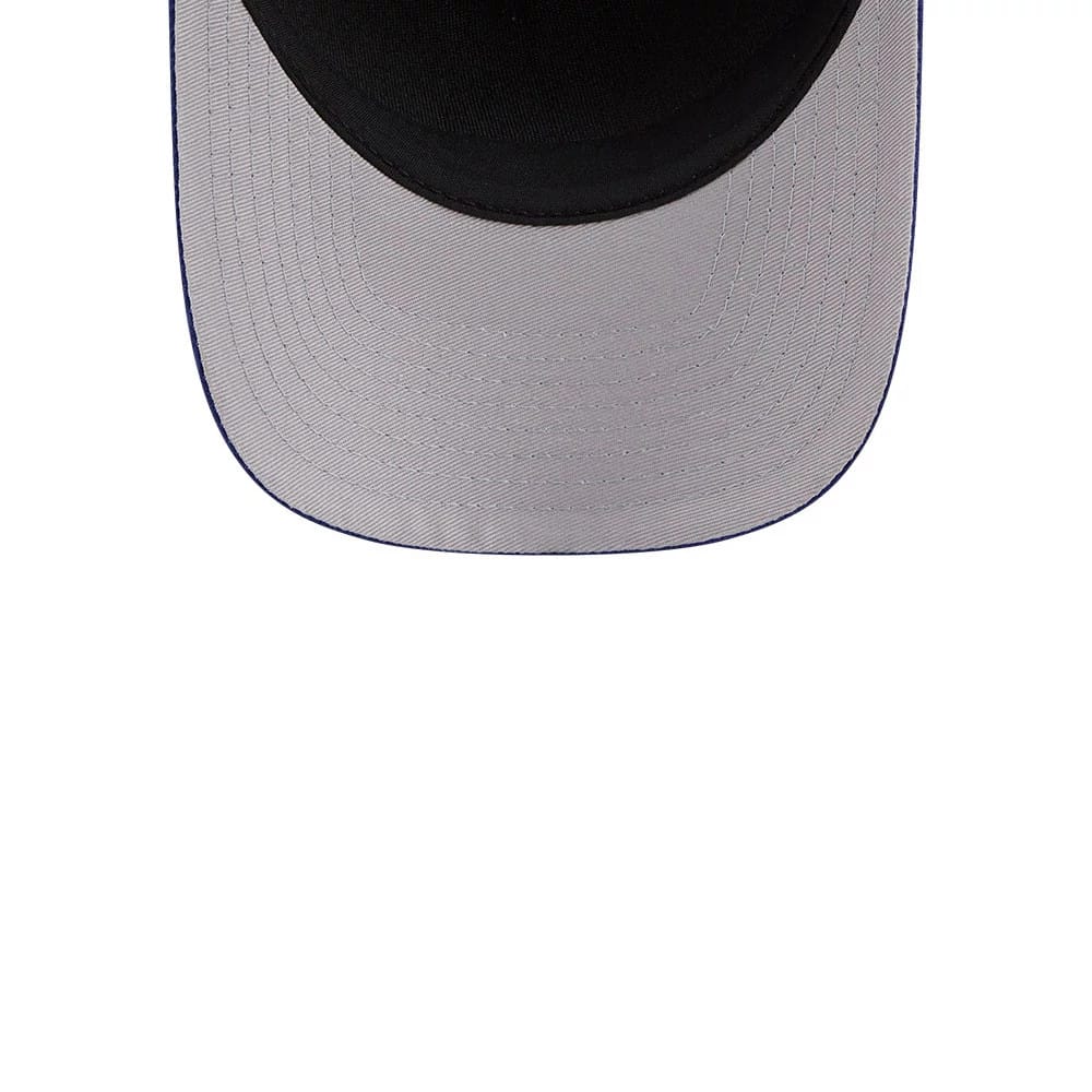 Pictured is this MLB Script LA Dodgers 9FORTY M-Crown A-Frame Adjustable cap in dark blue. 2
