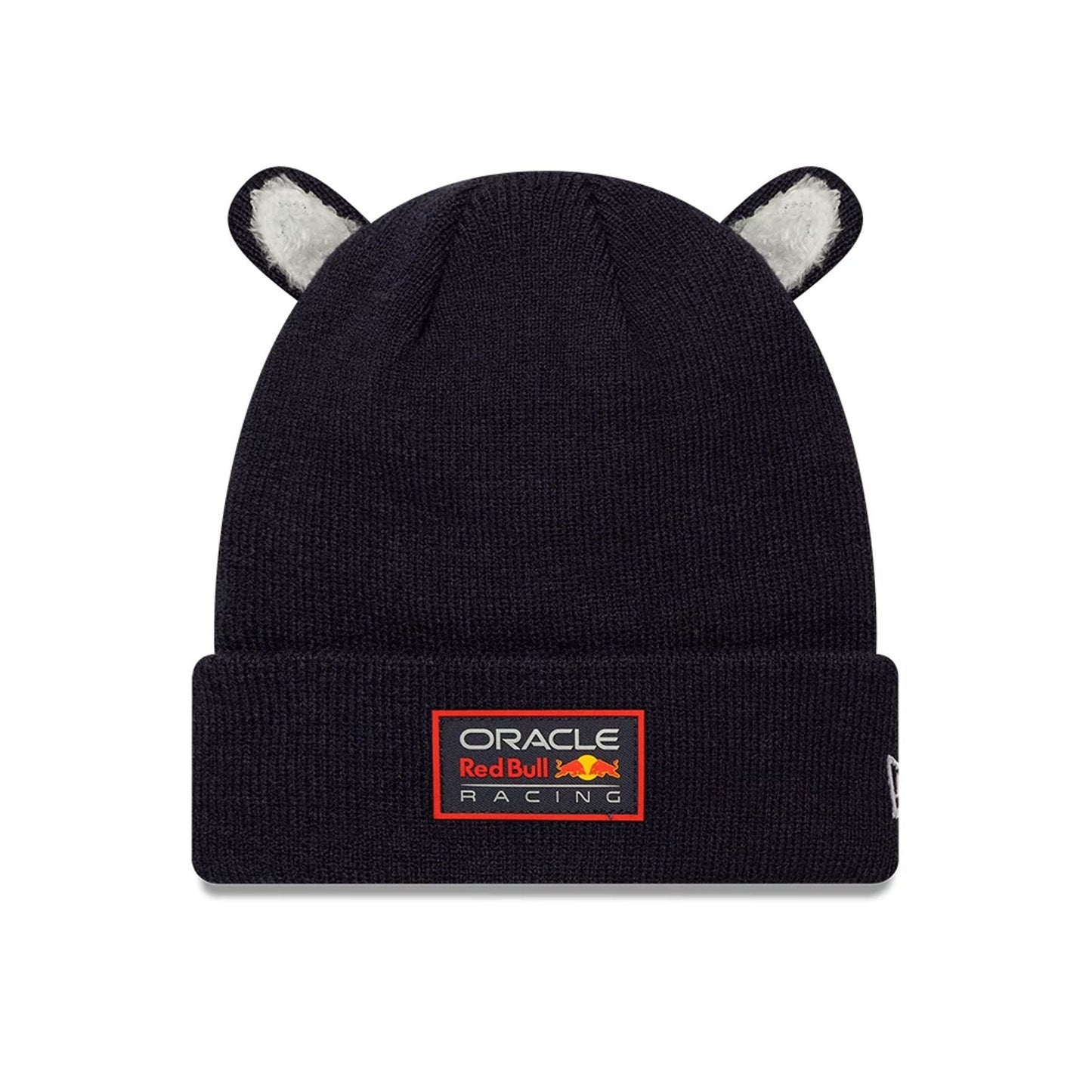 This is a Red Bull Racing Child Ears Dark Blue Cuff Knit Beanie Hat 1