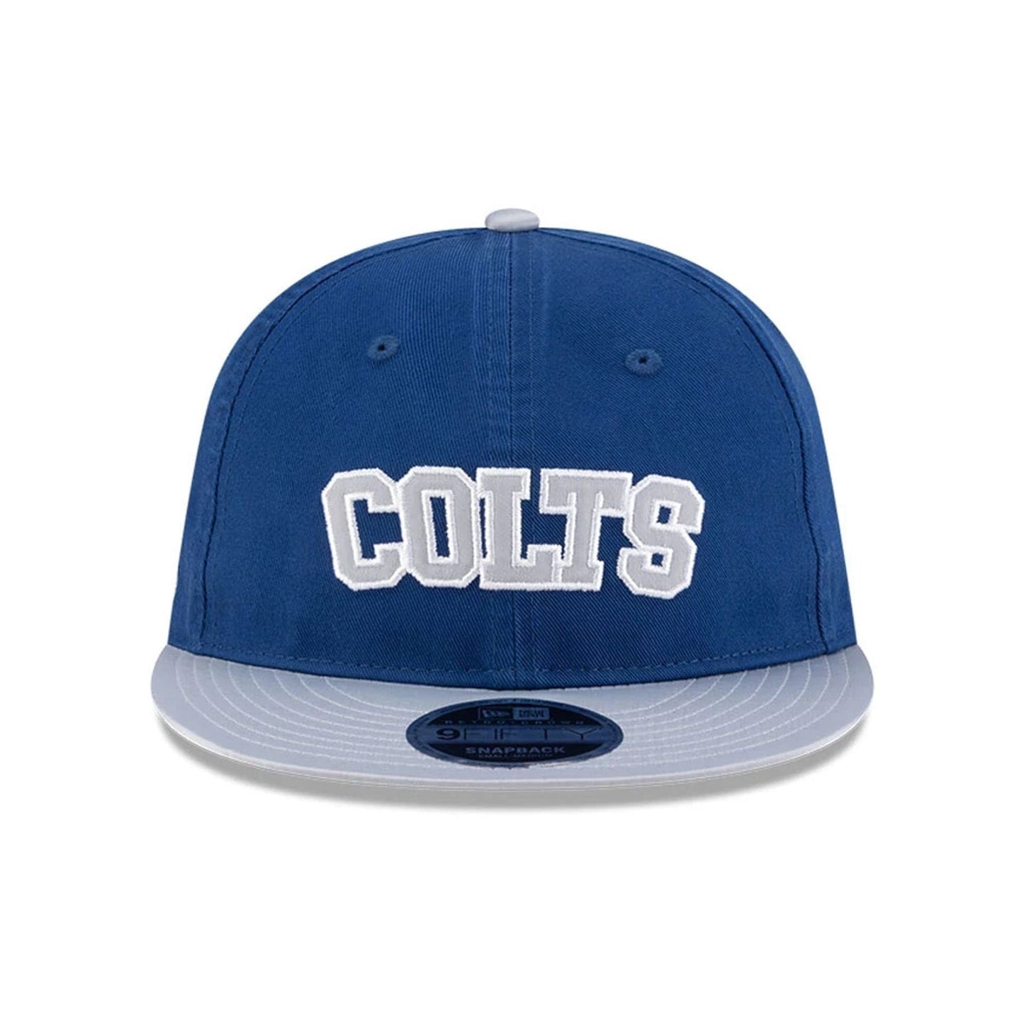 This is a Indianapolis Colts NFL Historic Blue Retro Crown 9FIFTY Snapback Adjustable Cap 3