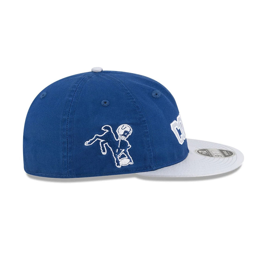 This is a Indianapolis Colts NFL Historic Blue Retro Crown 9FIFTY Snapback Adjustable Cap 5