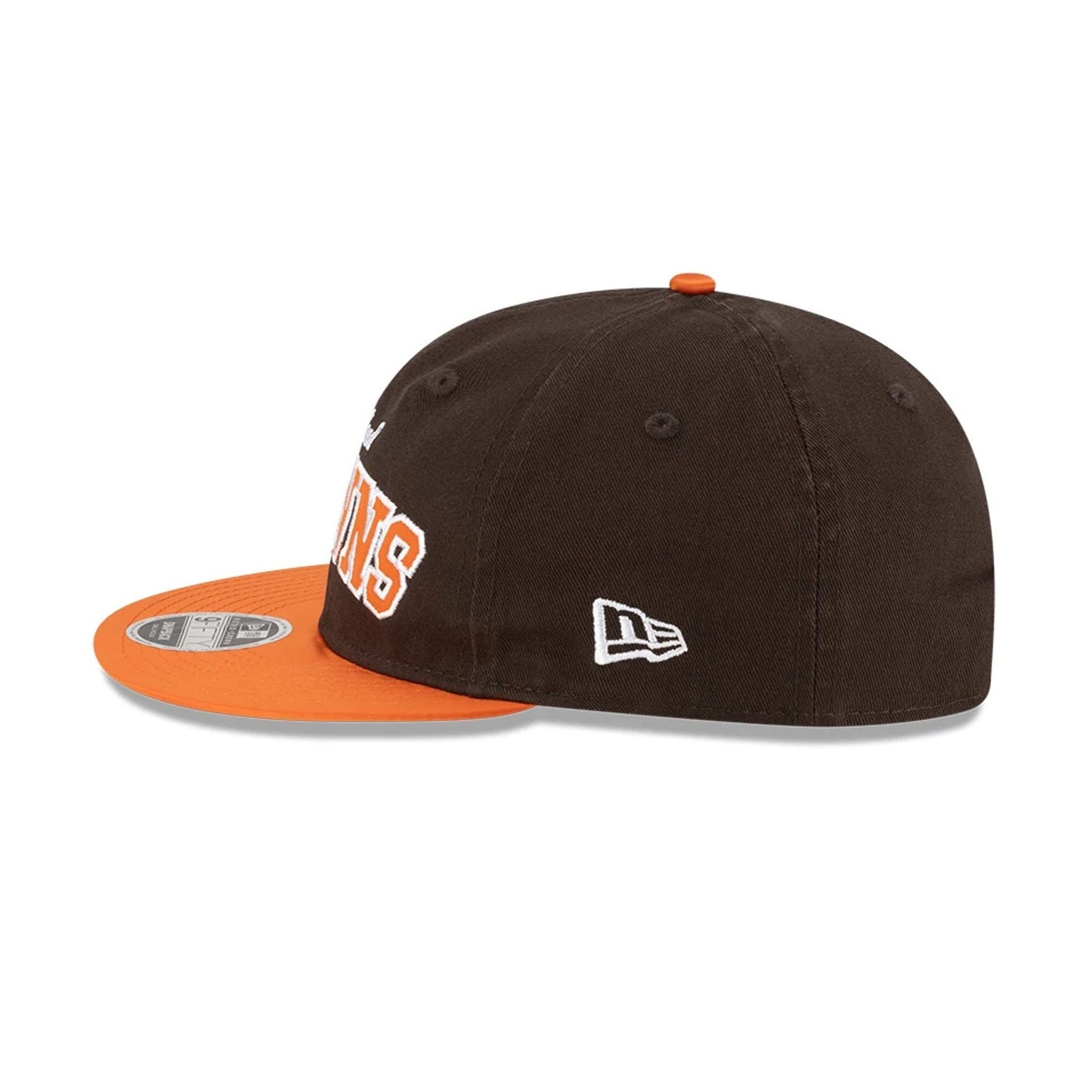 This is a Cleveland Browns NFL Historic Dark Brown Retro Crown 9FIFTY Snapback Adjustable Cap 5