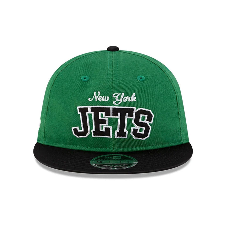 This is a New York Jets NFL Historic Green Retro Crown 9FIFTY Snapback Adjustable Cap 2