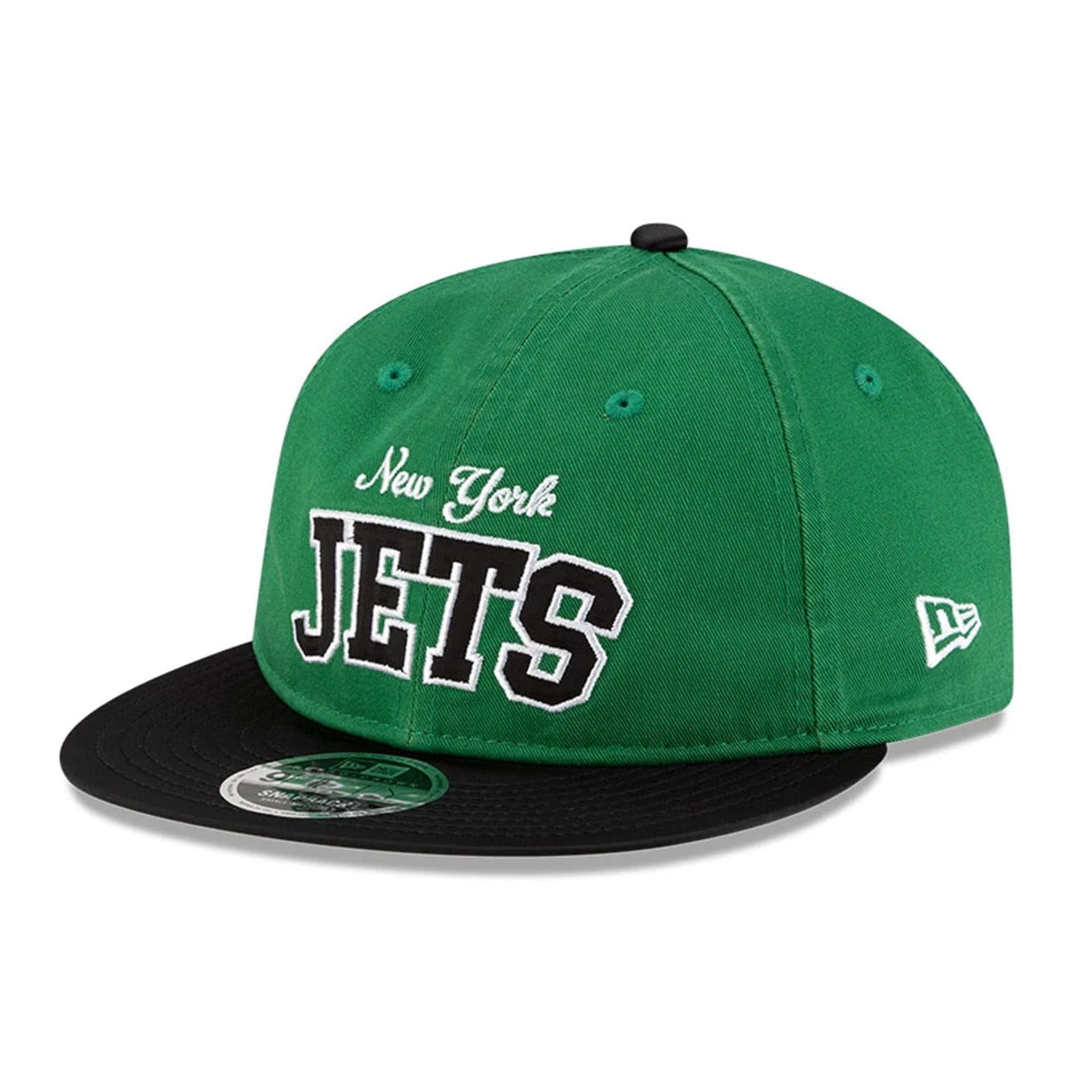This is a New York Jets NFL Historic Green Retro Crown 9FIFTY Snapback Adjustable Cap 3