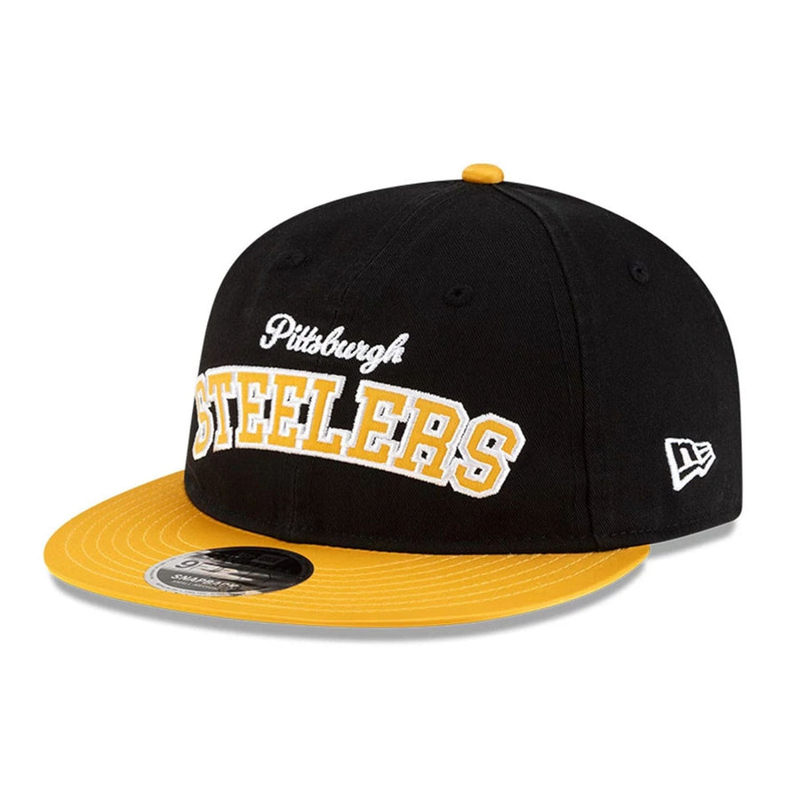 This is a Pittsburgh Steelers NFL Historic Black Retro Crown 9FIFTY Snapback Adjustable Cap 3