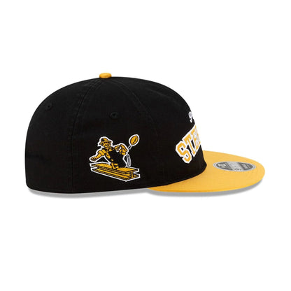 This is a Pittsburgh Steelers NFL Historic Black Retro Crown 9FIFTY Snapback Adjustable Cap 4