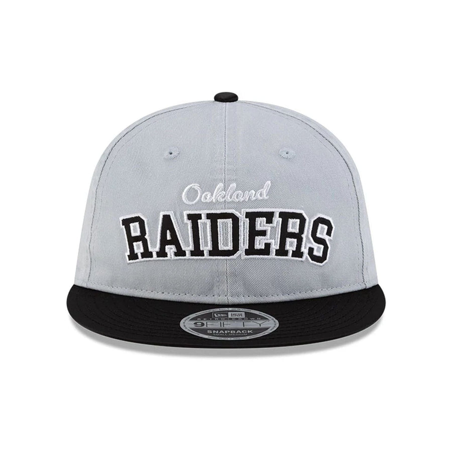 This is a Las Vegas Raiders NFL Historic Grey Retro Crown 9FIFTY Snapback Adjustable Cap 2