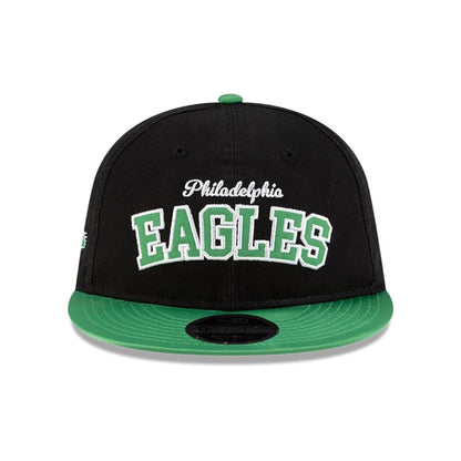 This is a Philadelphia Eagles NFL Historic Black Retro Crown 9FIFTY Snapback Adjustable Cap 2