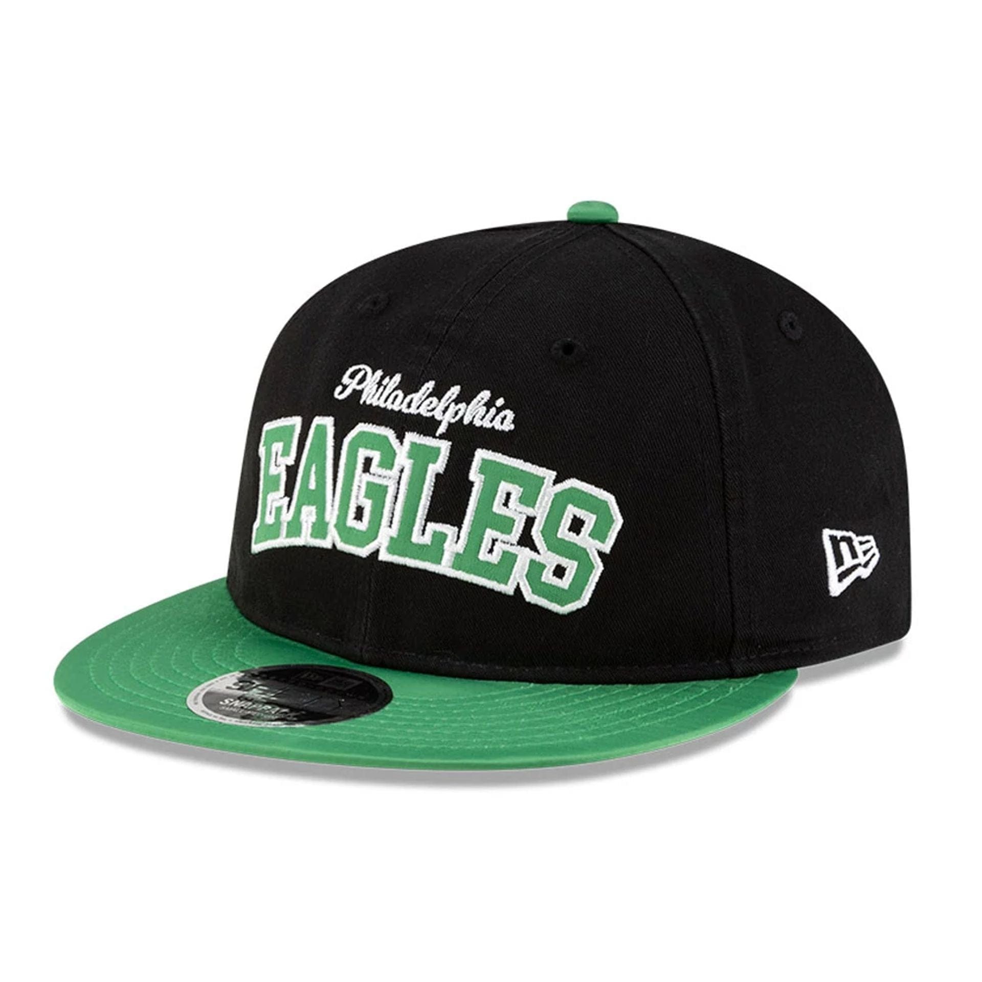 This is a Philadelphia Eagles NFL Historic Black Retro Crown 9FIFTY Snapback Adjustable Cap 3