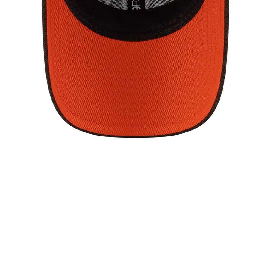 This is a Cleveland Browns NFL London Games 2025 Dark Brown 9FORTY Adjustable Cap 2