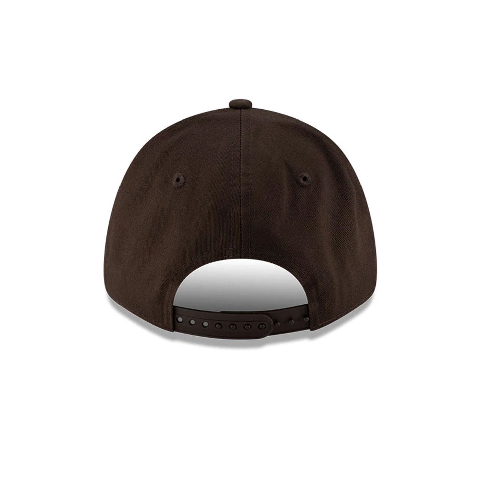 This is a Cleveland Browns NFL London Games 2025 Dark Brown 9FORTY Adjustable Cap 7