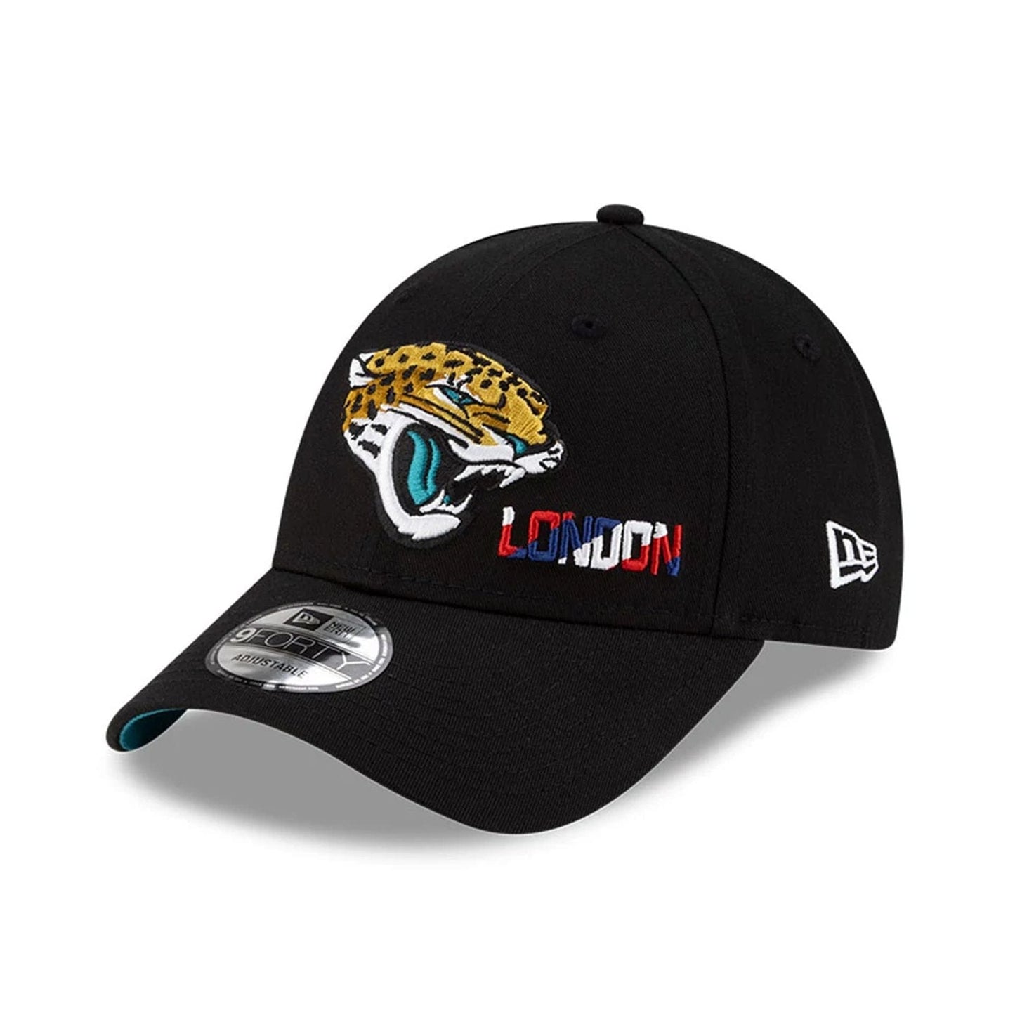 This is a Jacksonville Jaguars NFL London Games 2025 Black 9FORTY Adjustable Cap 4