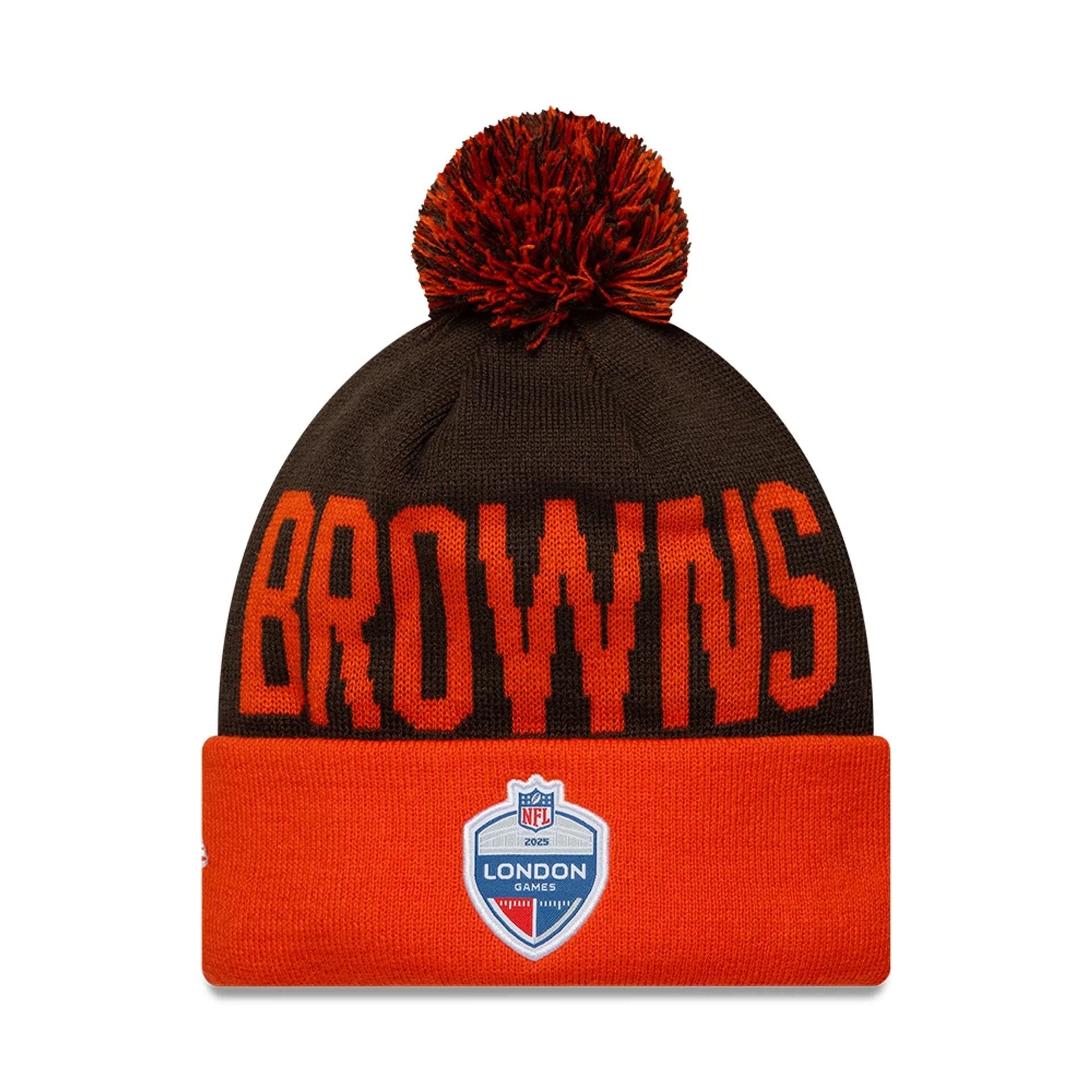 NFL London Games 2025 Cleveland Browns Dark Brown Cuff Knit Beanie