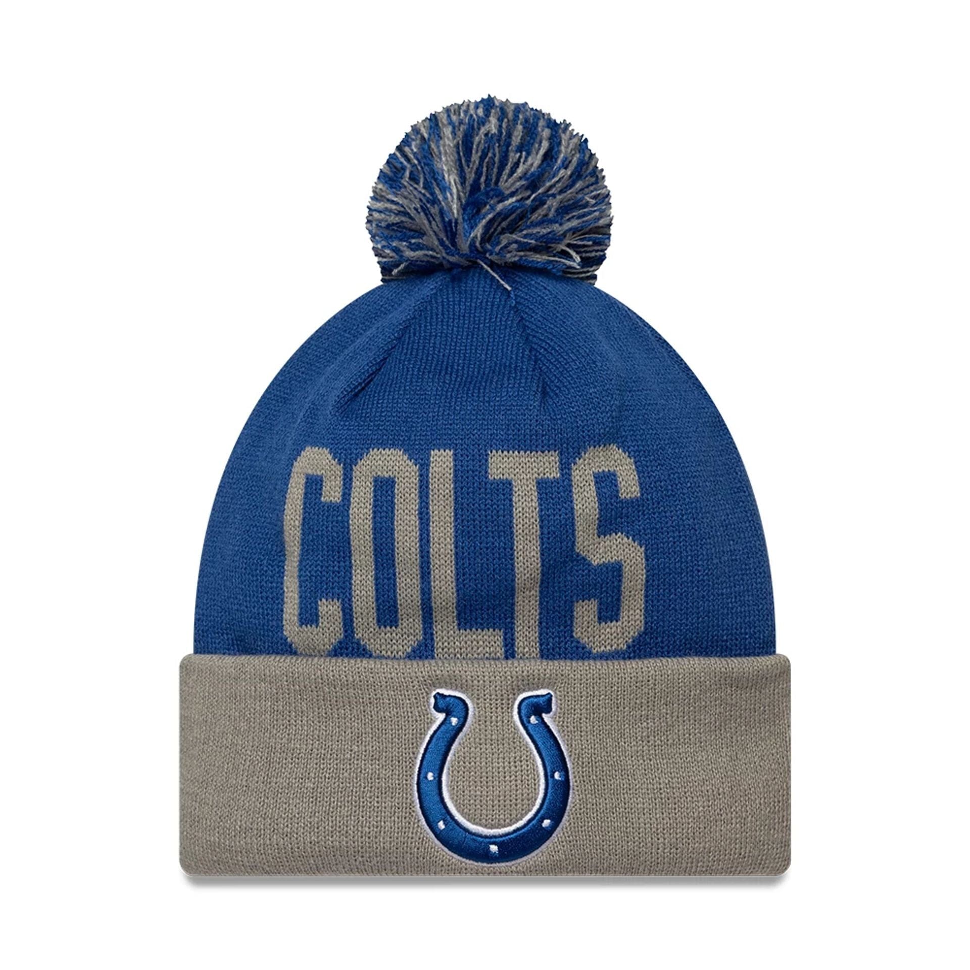 This is a Indianapolis Colts NFL Berlin Game 2025 Blue Cuff Knit Beanie Hat 1