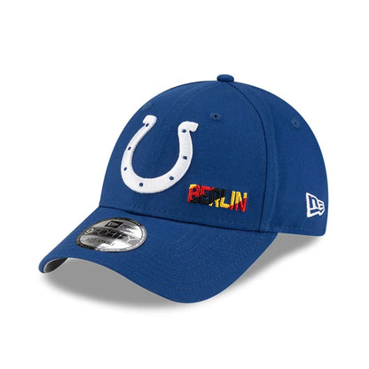 This is a Indianapolis Colts NFL Berlin Game 2025 Blue 9FORTY Adjustable Cap 1