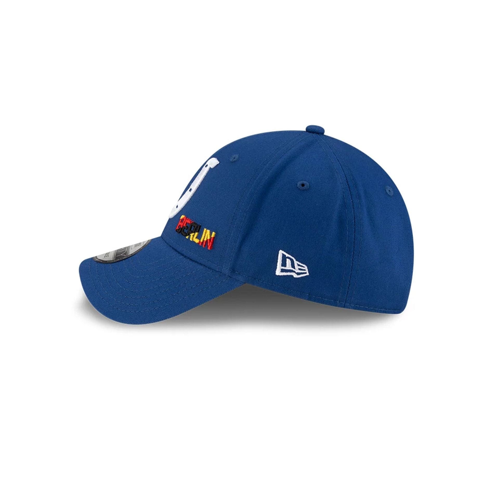 This is a Indianapolis Colts NFL Berlin Game 2025 Blue 9FORTY Adjustable Cap 6