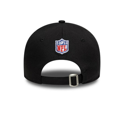 This is a Shield Logo NFL Madrid Game 2025 Black 9TWENTY Adjustable Cap 4