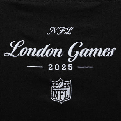 This is a Shield Logo NFL London Games 2025 Black Tote Bag  3