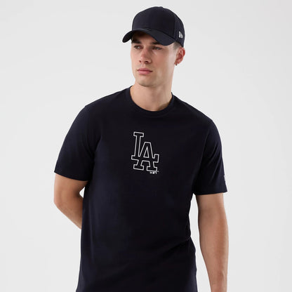 The Male model is wearing LA Dodgers MLB Back To School Navy T-Shirt 5