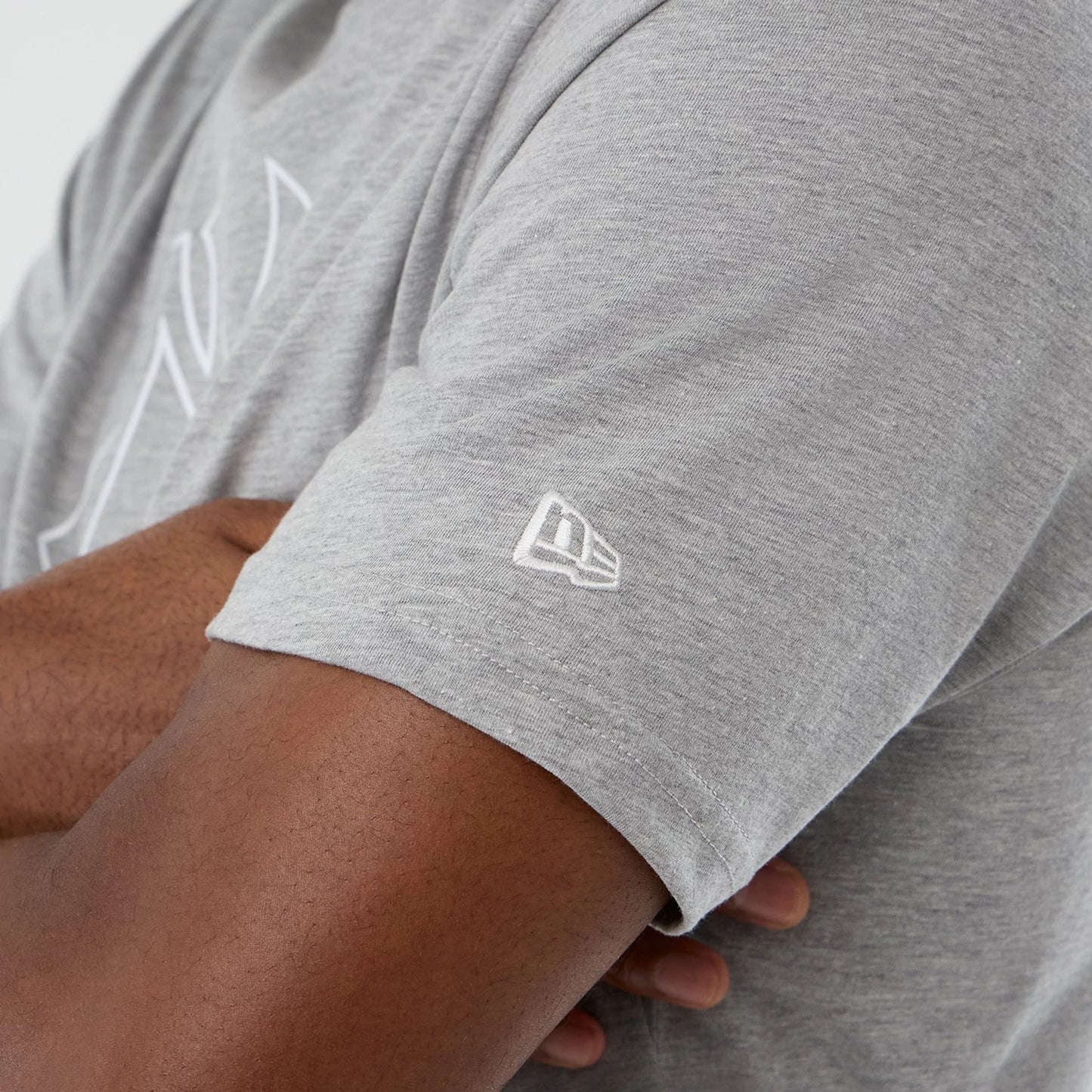 The Male model is wearing New York Yankees MLB Back To School Grey T-Shirt 4