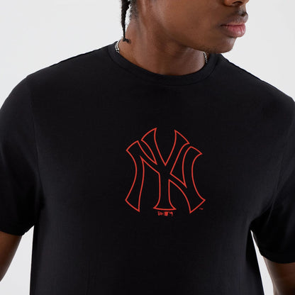 The Male model is wearing New York Yankees MLB Back To School Black T-Shirt  3