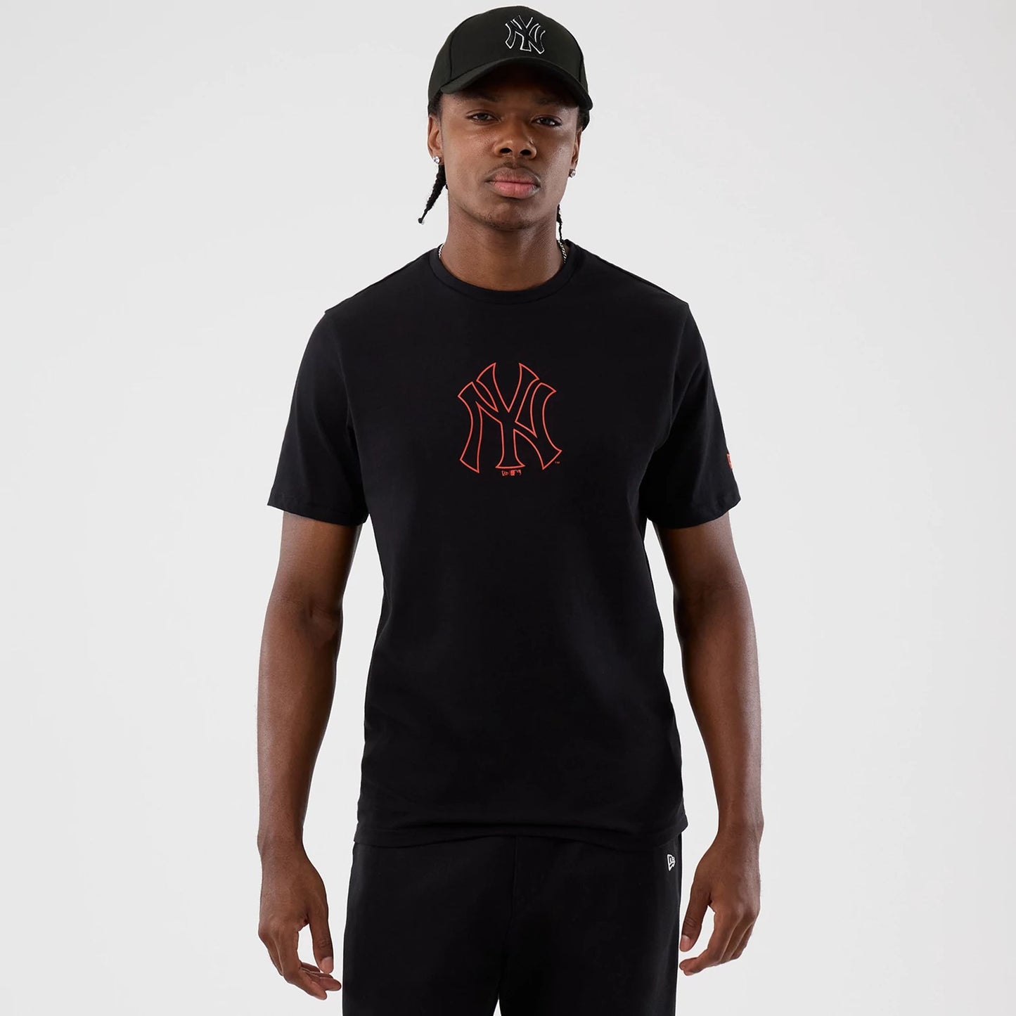 The Male model is wearing New York Yankees MLB Back To School Black T-Shirt  1