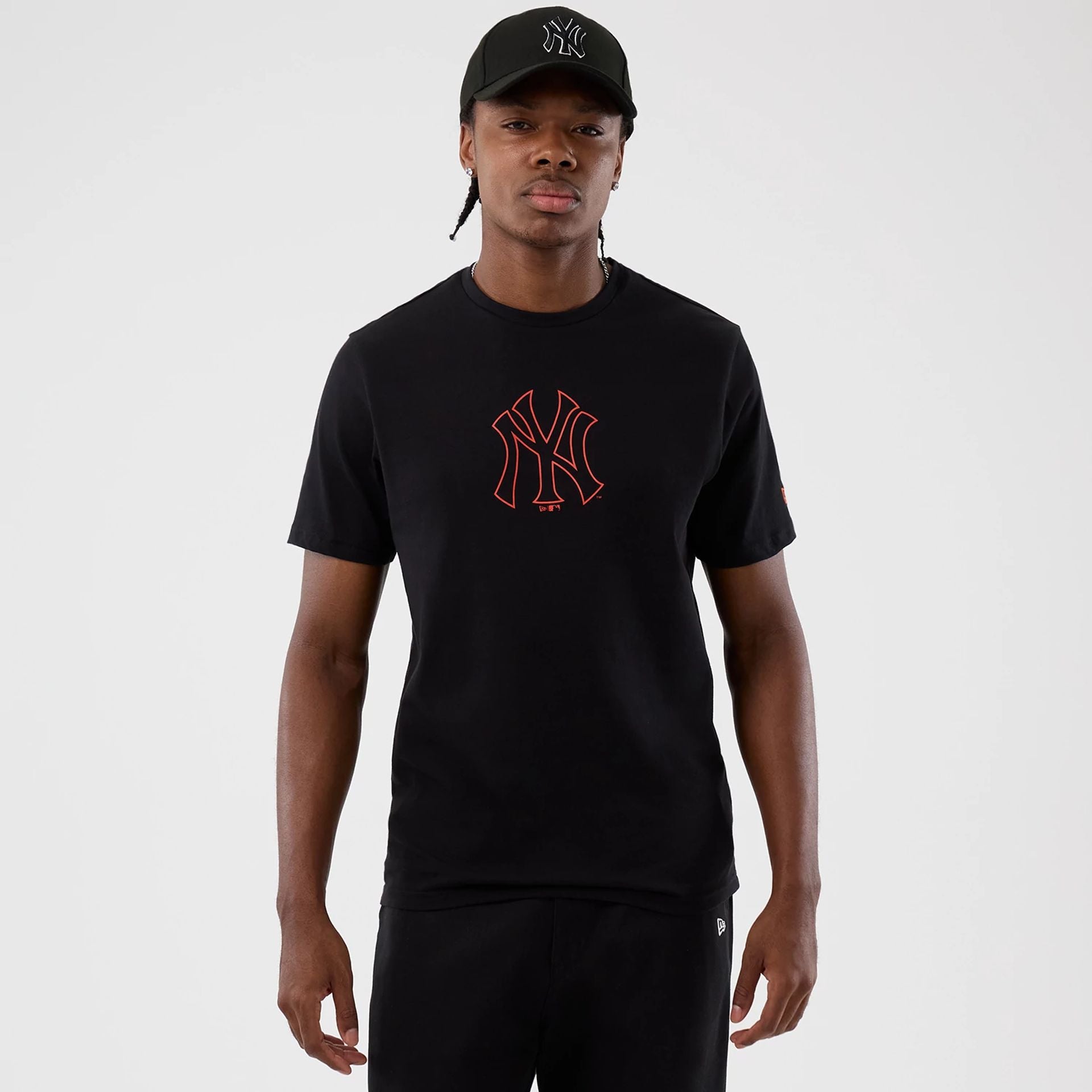 The Male model is wearing New York Yankees MLB Back To School Black T-Shirt  1