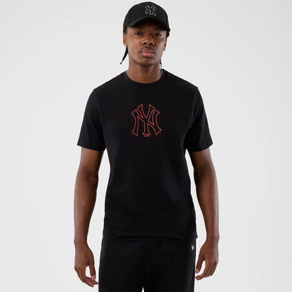 The Male model is wearing New York Yankees MLB Back To School Black T-Shirt  1