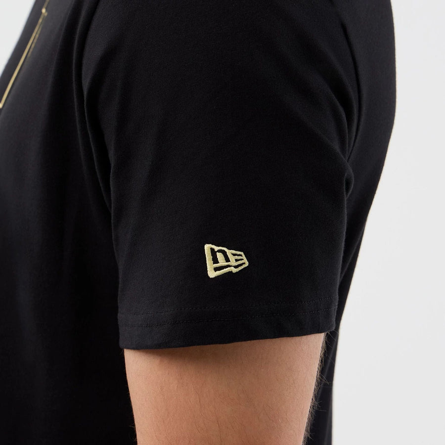 The Male model is wearing LA Dodgers MLB Back To School Black T-Shirt  5