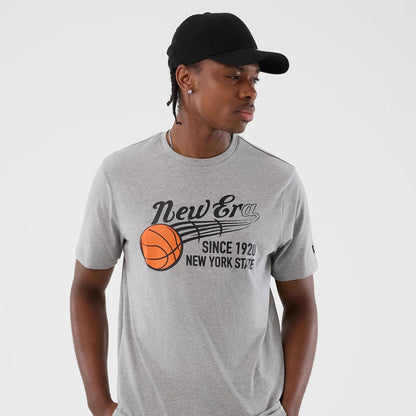 The Male model is wearing  New Era Back To School Grey T-Shirt 3