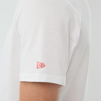 The Male model is wearing Lakers NBA Back To School Graphic White T-Shirt 5
