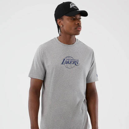 The Male model is wearing LA Lakers NBA Back To School Grey T-Shirt 6