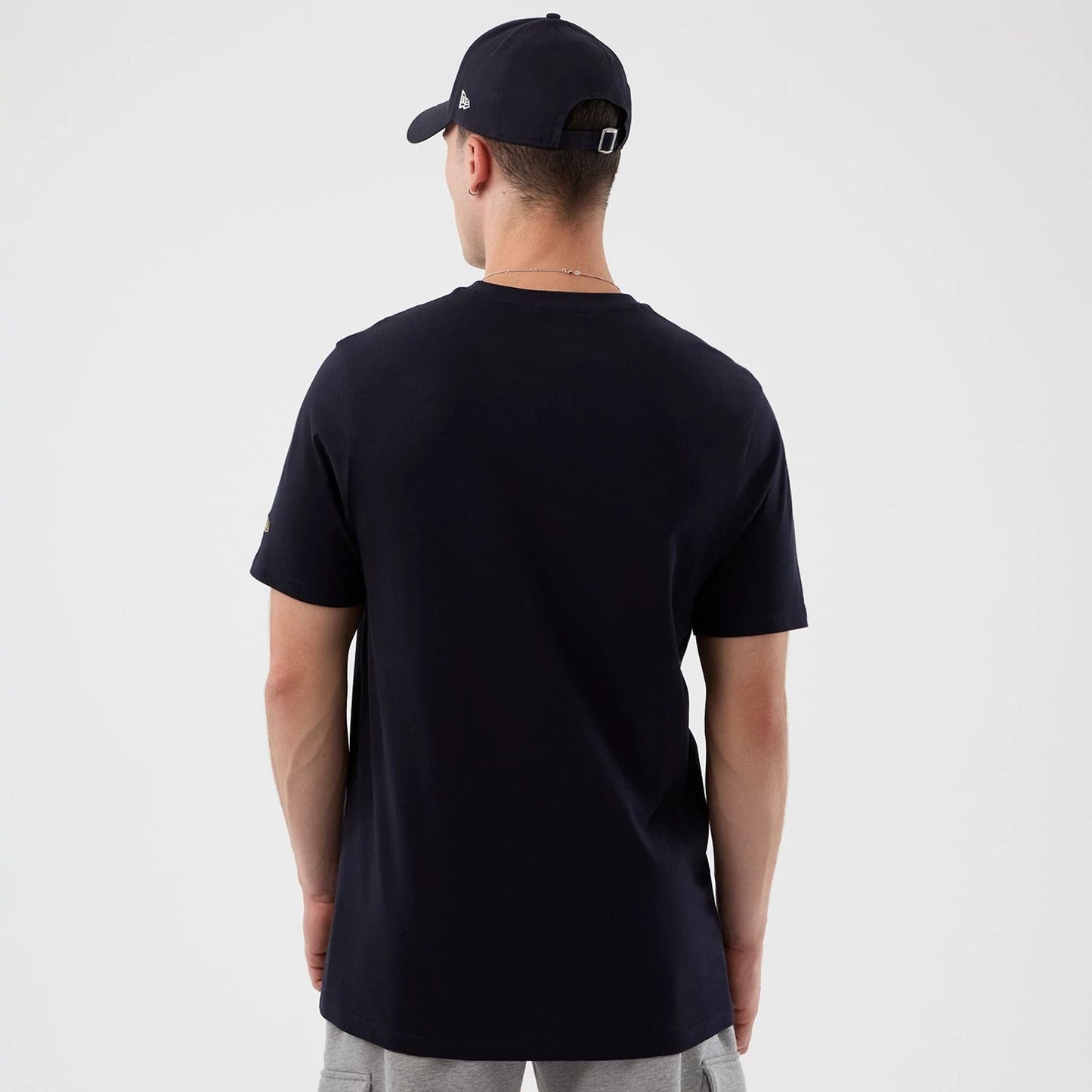 The Male model is wearing New York Yankees MLB Back To School Navy T-Shirt 2