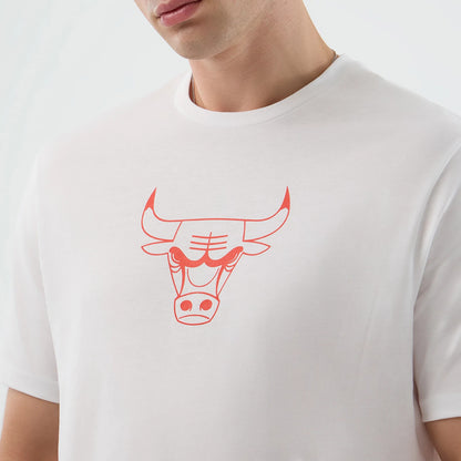 The Male model is wearing Chicago Bulls NBA Back To School White T-Shirt 4